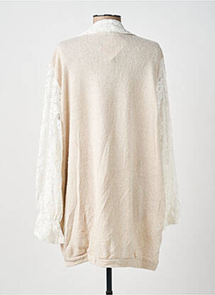 Tunique manches longues col chemisier beige NEW COLLECTION femme