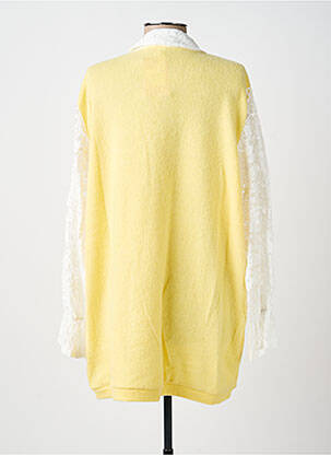 Tunique manches longues col chemisier jaune NEW COLLECTION femme