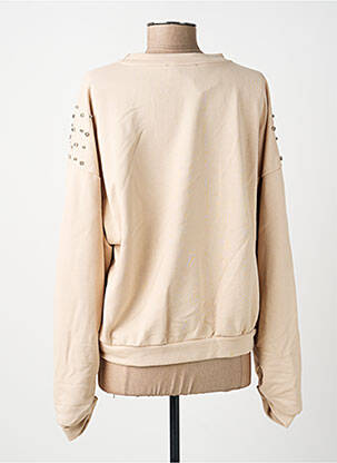 Sweat-shirt manches longues manches longues beige NEW COLLECTION femme