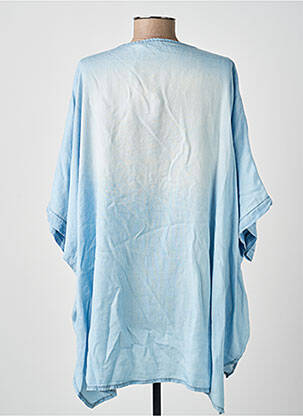 Tunique manches courtes col v bleu NEW COLLECTION femme
