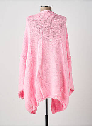 Gilet manches longues maille tricot rose TRICOT STATION femme