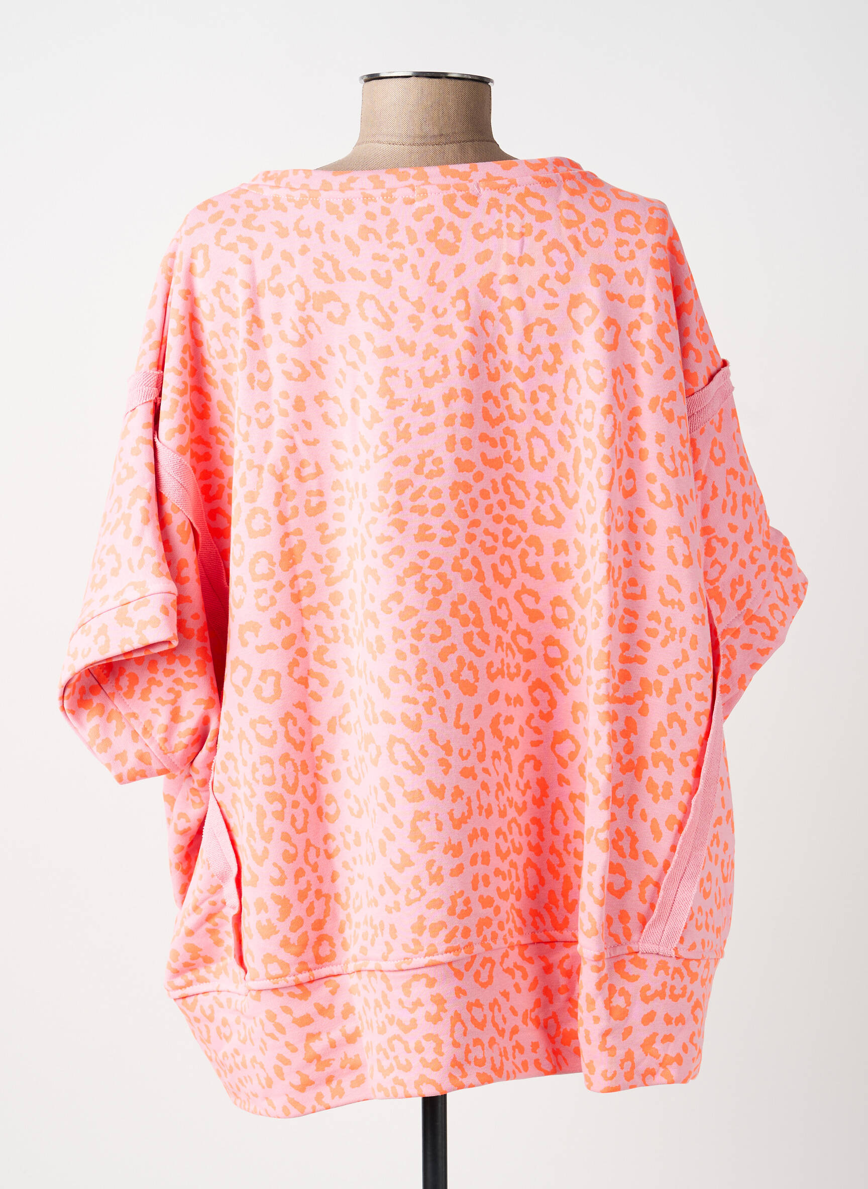 Top manches courtes manches courtes orange MADE IN ITALY femme