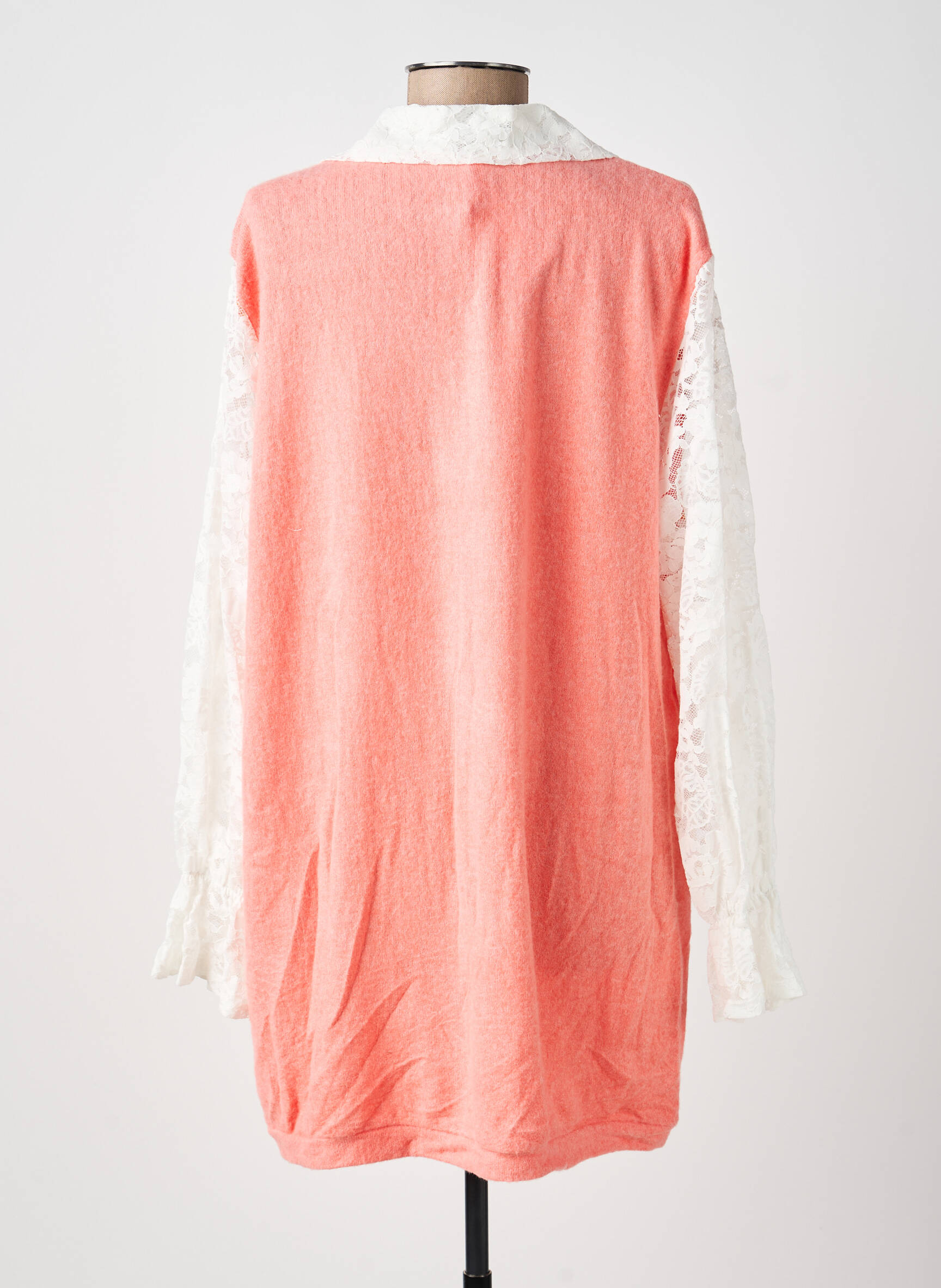 Tunique manches longues col chemisier rose NEW COLLECTION femme