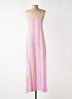 Robe longue coupe cintrée fines bretelles rose COUTUREVE femme