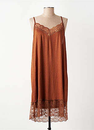 Jupon /fond de robe broderie marron E&F femme