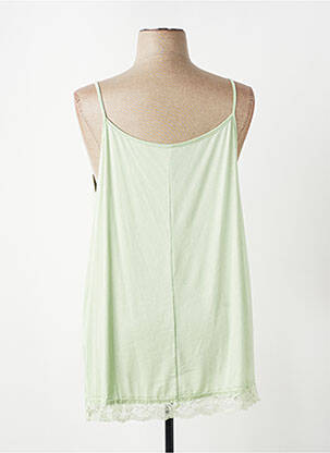 Top stretch fines bretelles vert E&F femme
