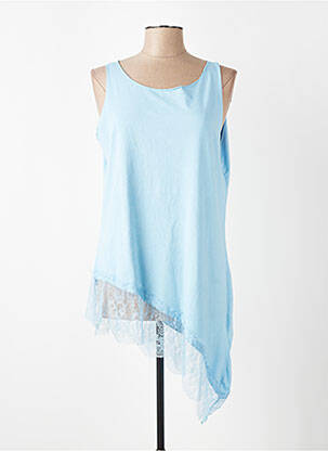 Top stretch sans manche bleu NEW COLLECTION femme