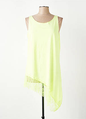 Top stretch sans manche jaune NEW COLLECTION femme