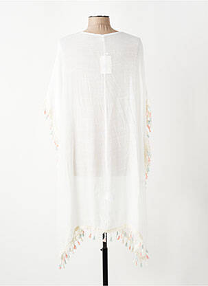 Robe de plage fermeture liens à nouer blanc C'MELODIE femme