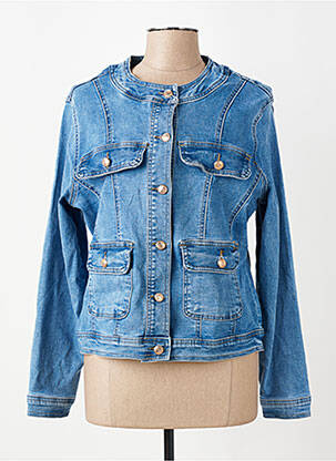 Veste casual col rond bleu G-SMACK femme