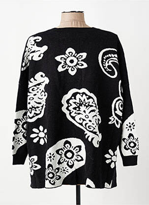 Pull coupe droite manches longues noir ZAYLA femme