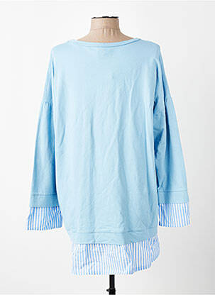 Pull tunique stretch manches longues bleu NEW COLLECTION femme