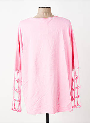 Top stretch manches longues rose clair E&F femme