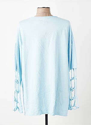 Top stretch manches longues bleu E&F femme