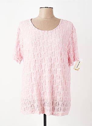 Top stretch manches courtes rose NEW COLLECTION femme