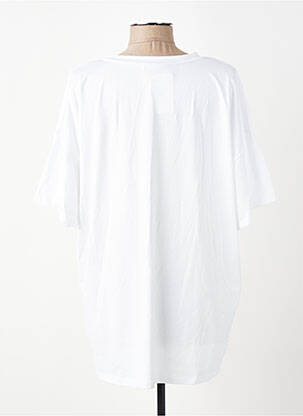 T-shirt coupe droite manches courtes blanc E&F femme