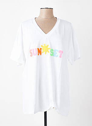 T-shirt coupe droite manches courtes noir E&F femme