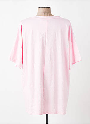 T-shirt coupe droite manches courtes rose E&F femme