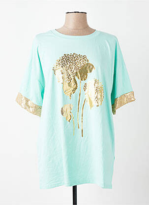 Top stretch manches 3/4 vert NEW COLLECTION femme