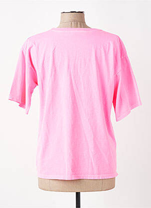 T-shirt sérigraphie manches courtes rose MOOIJ femme