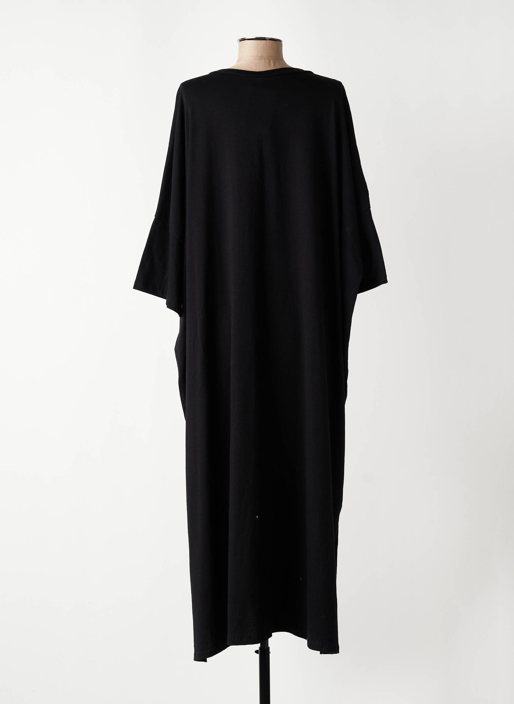 Robe longue manches longues manches longues noir E&F femme