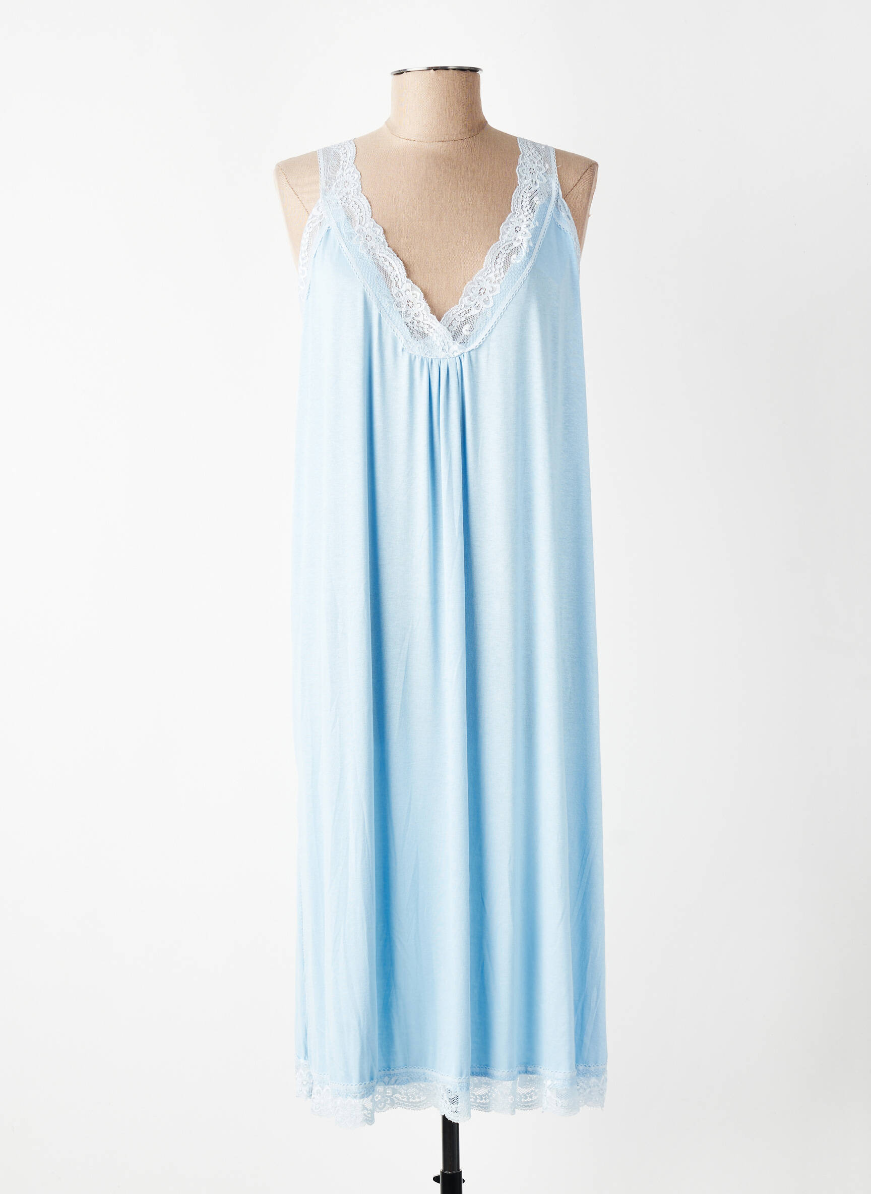 Jupon /fond de robe broderie bleu E&F femme
