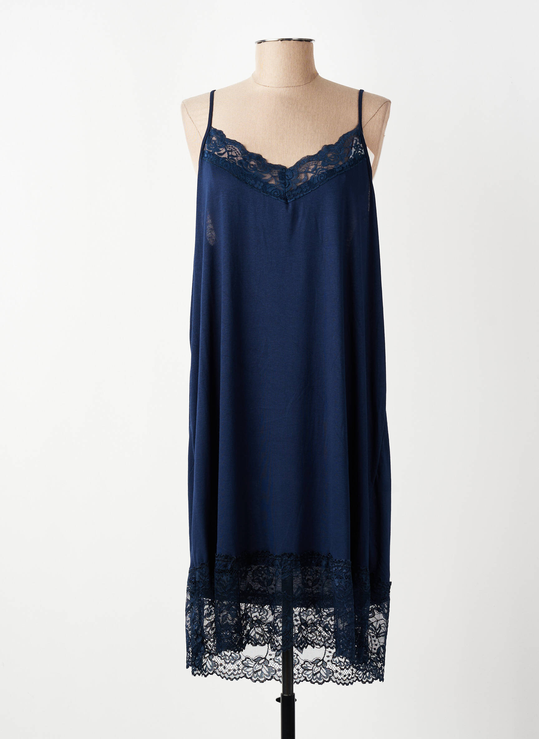 Jupon /fond de robe broderie bleu E&F femme