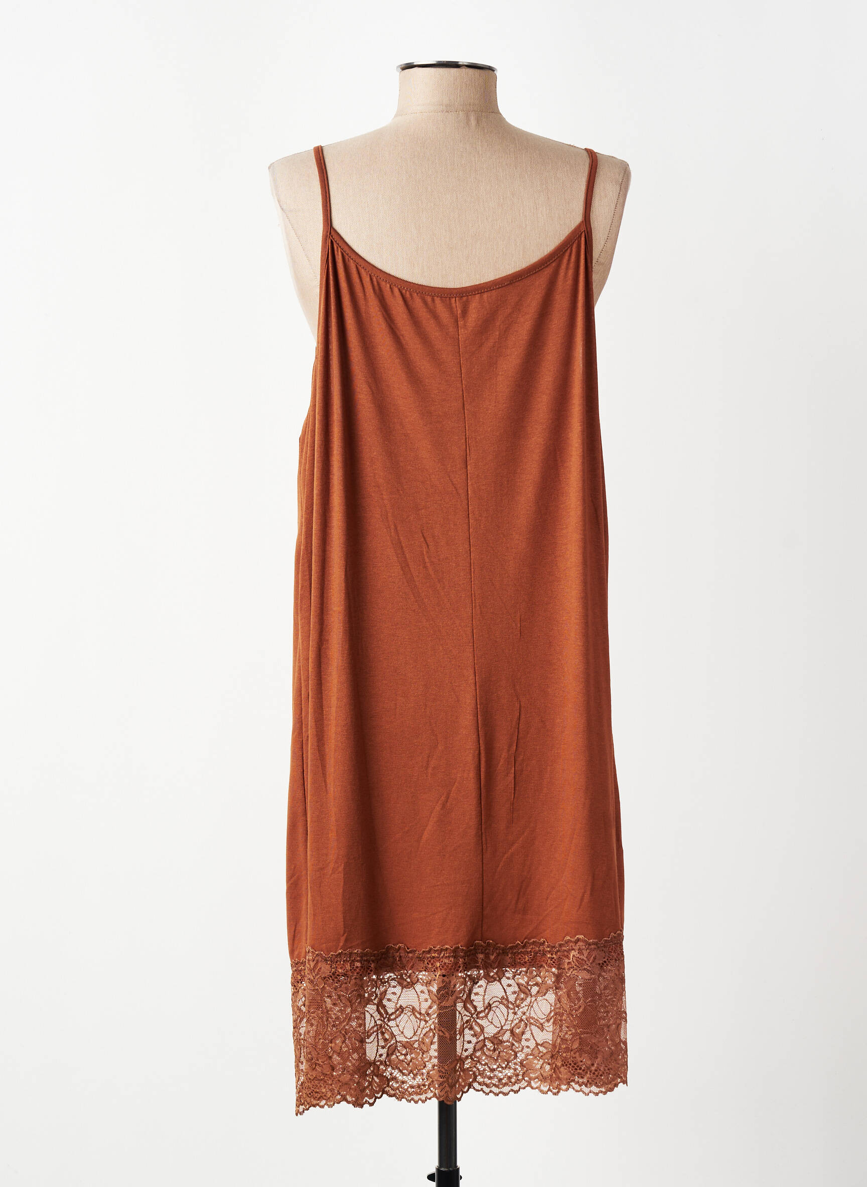 Jupon /fond de robe broderie marron E&F femme