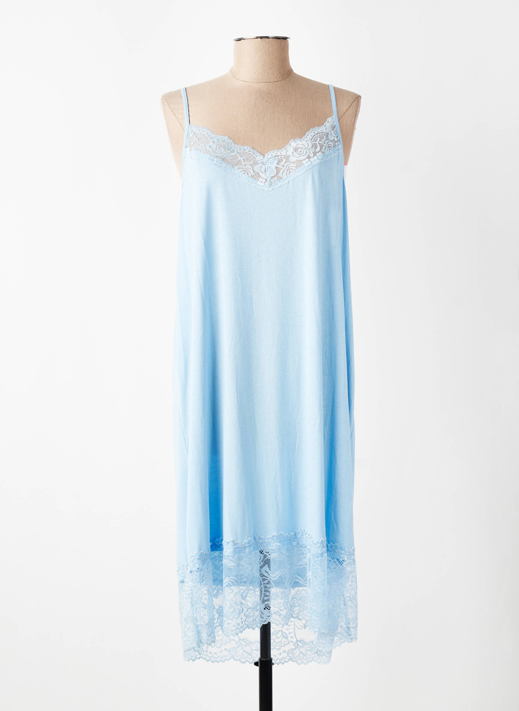 Jupon /fond de robe broderie bleu E&F femme