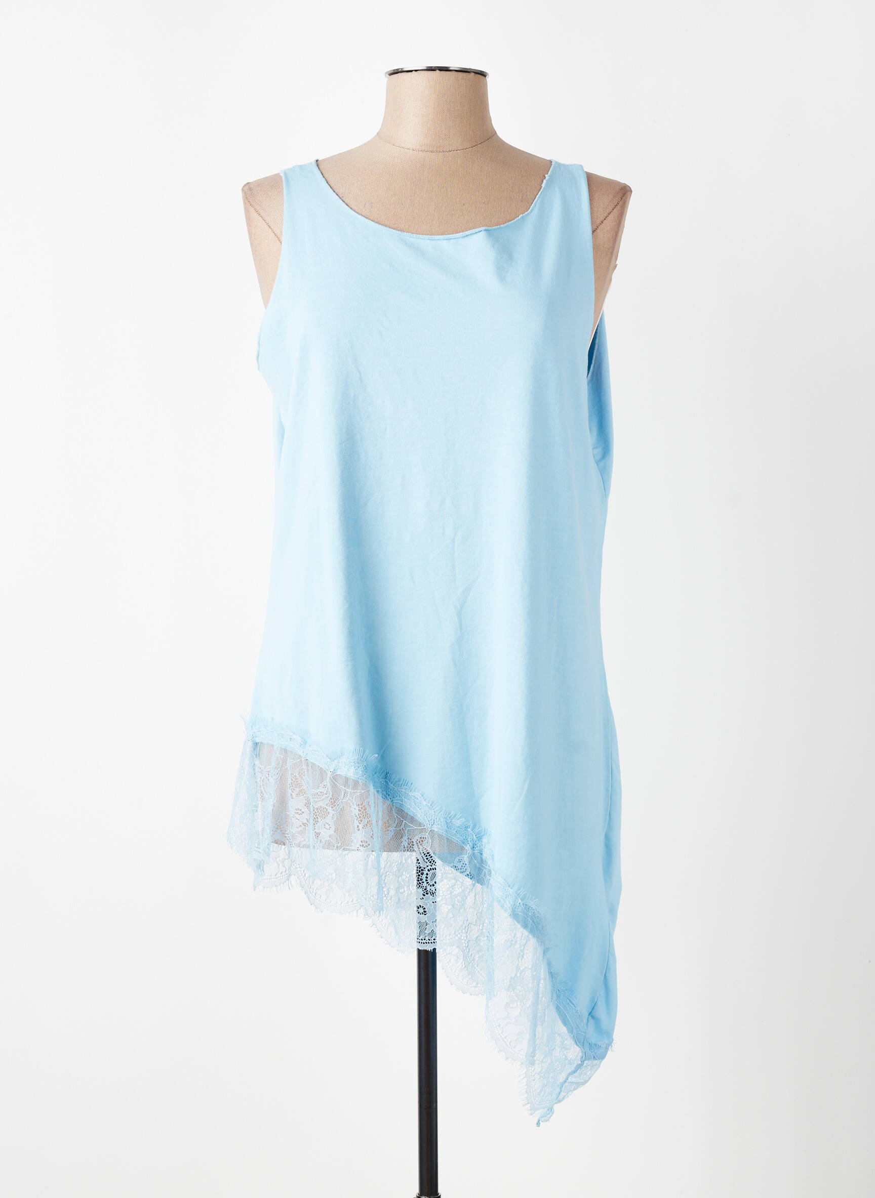 Top stretch sans manche bleu NEW COLLECTION femme