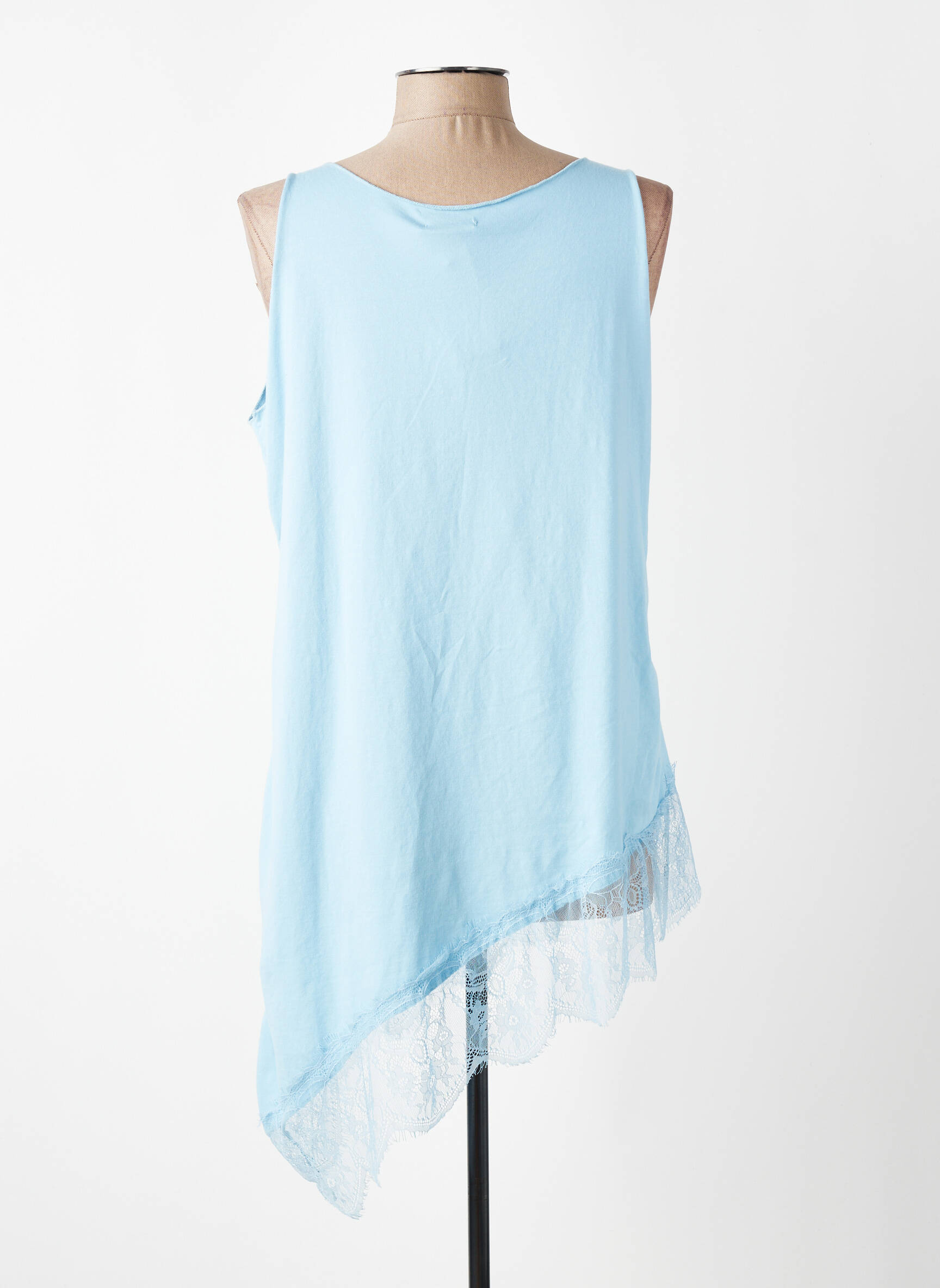 Top stretch sans manche bleu NEW COLLECTION femme