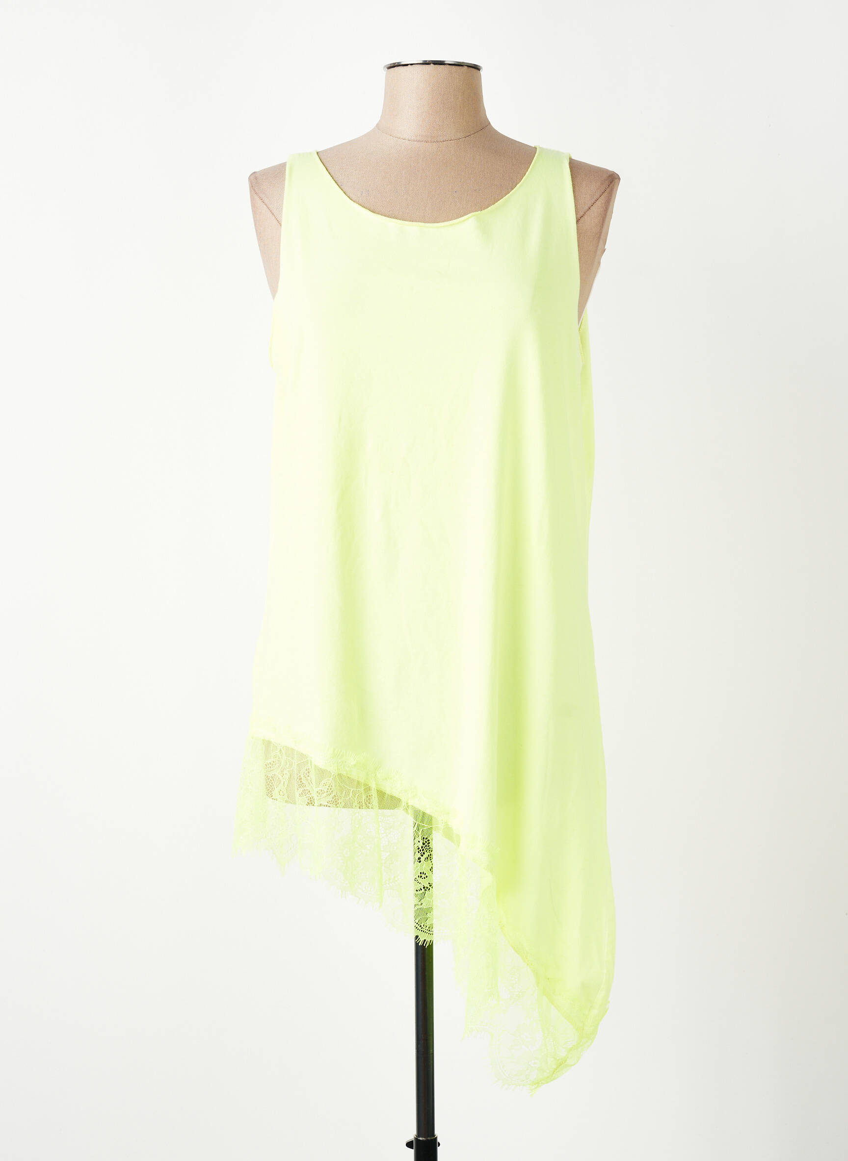 Top stretch sans manche jaune NEW COLLECTION femme