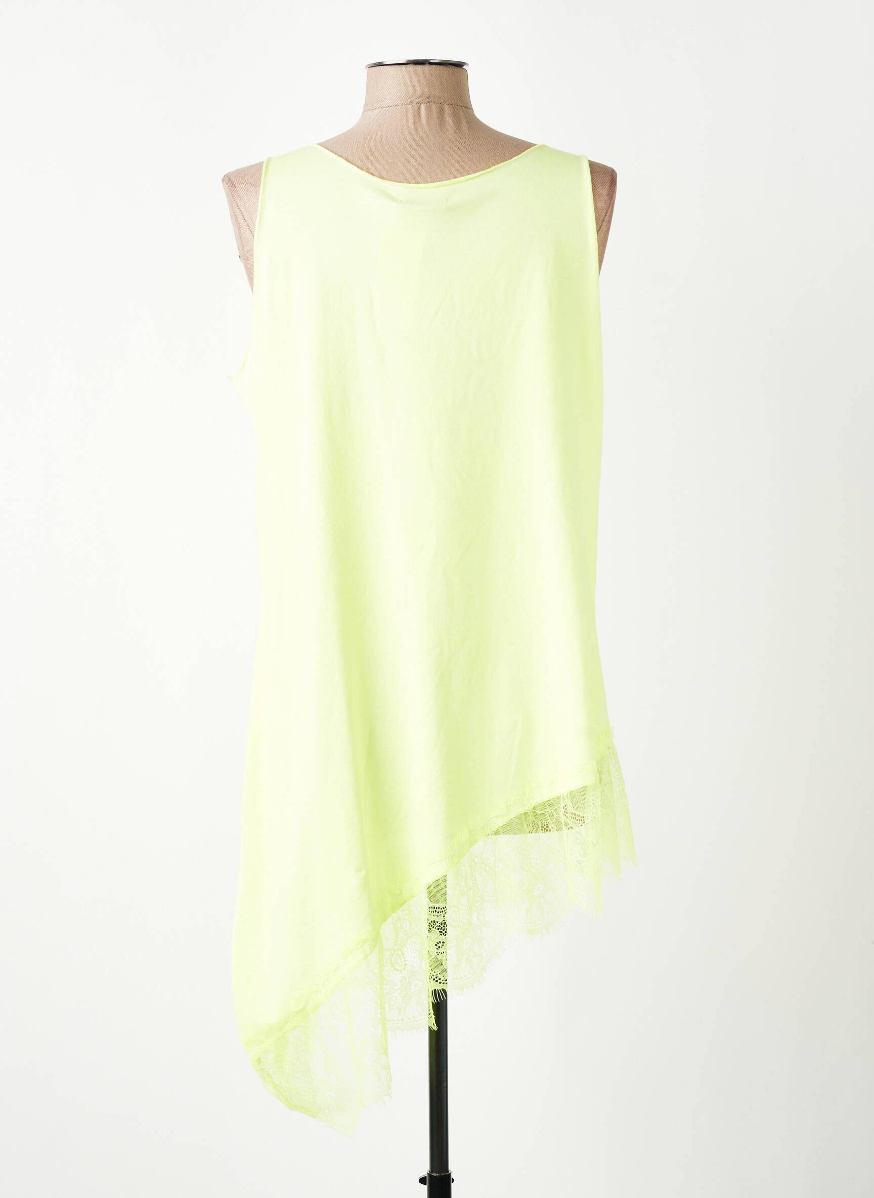 Top stretch sans manche jaune NEW COLLECTION femme