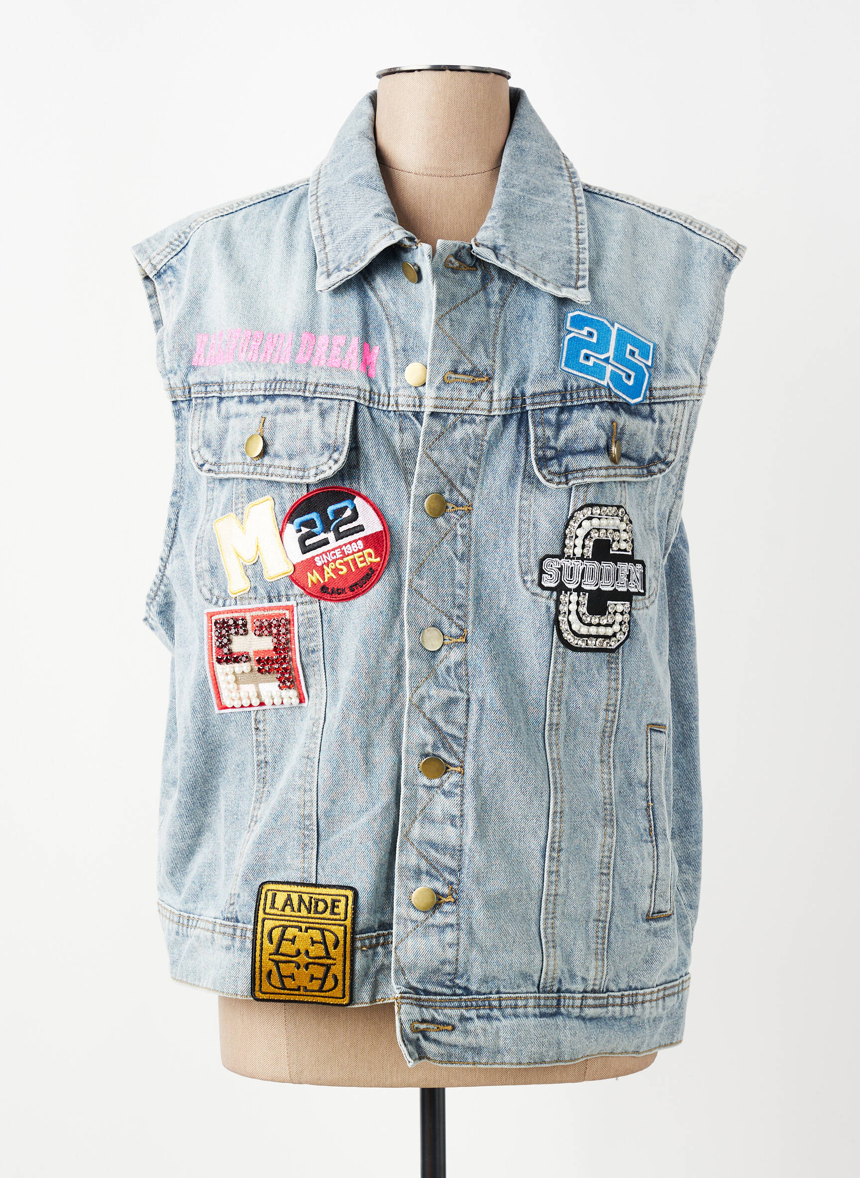 Veste casual coupe droite bleu KALIFORNIA DREAM femme