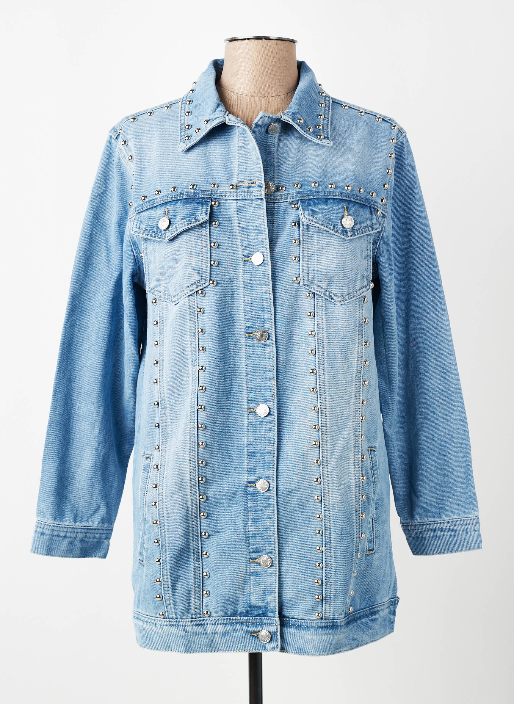Veste casual coupe droite bleu G-SMACK femme