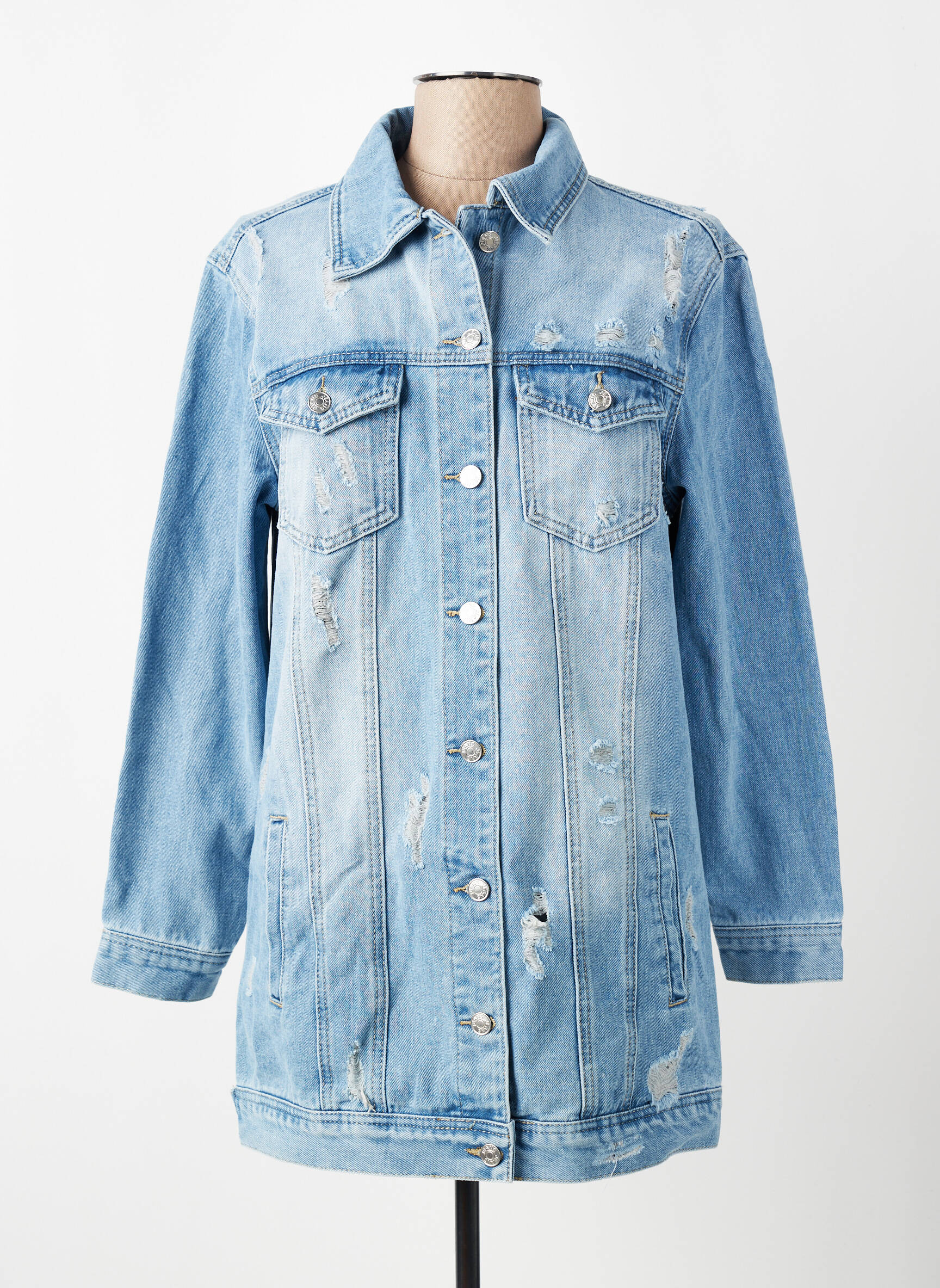Veste casual coupe droite bleu G-SMACK femme