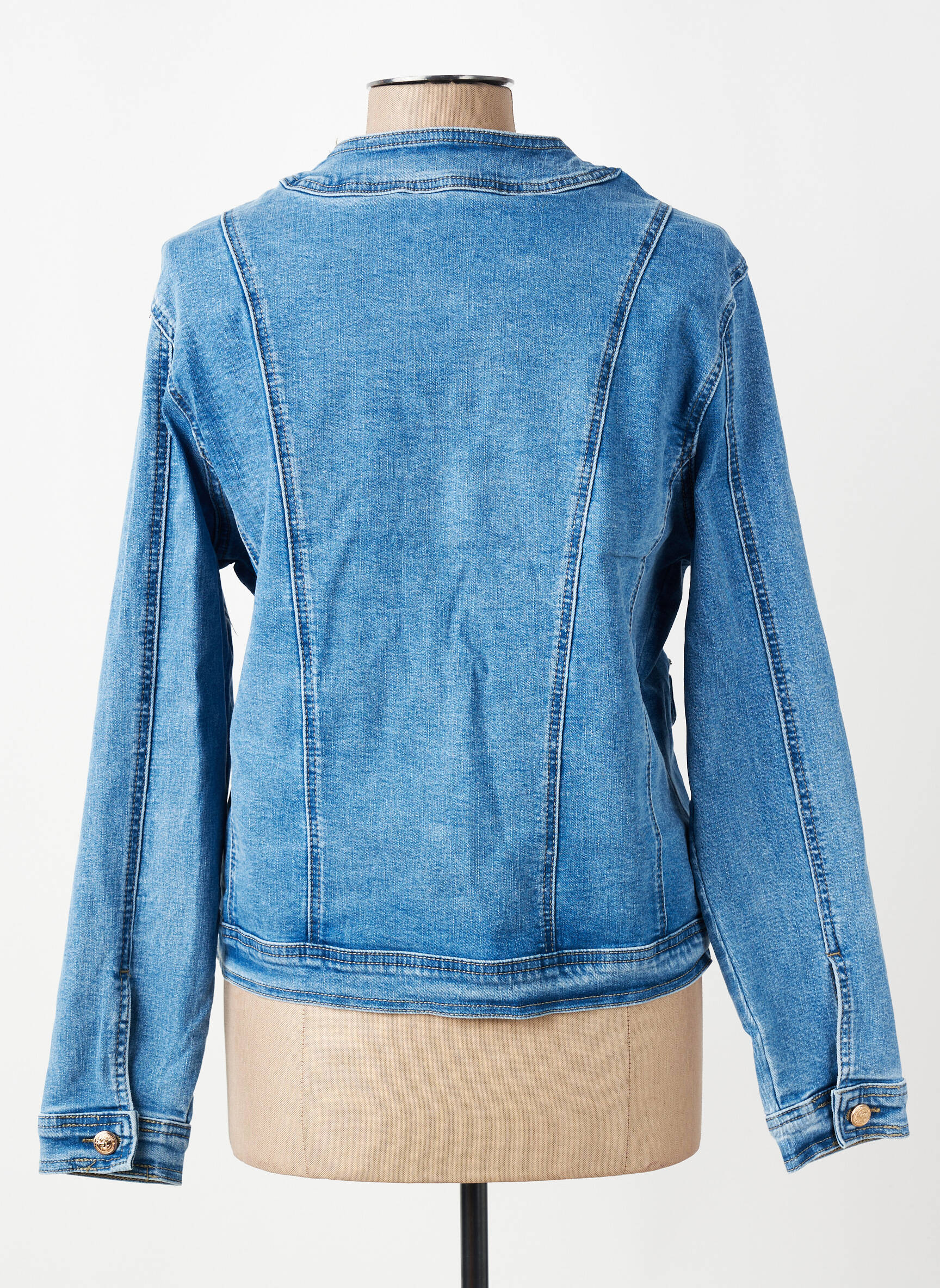 Veste casual col rond bleu G-SMACK femme