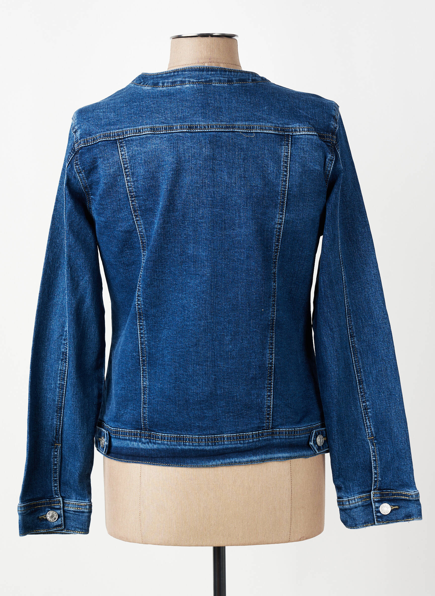 Veste casual col rond bleu G-SMACK femme