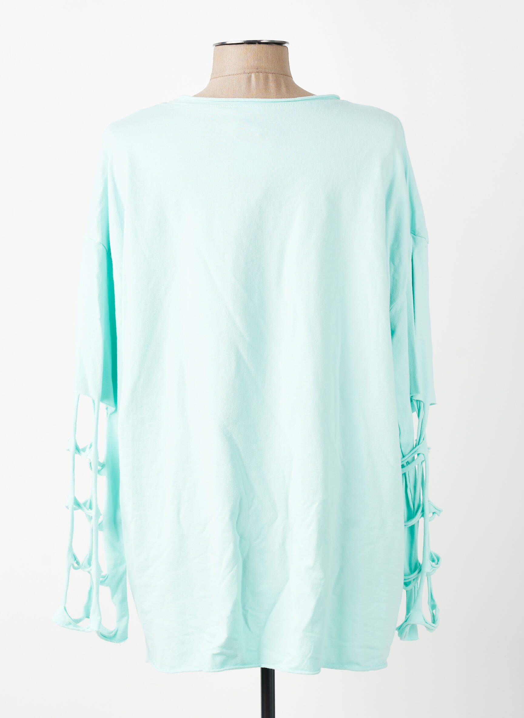 Top stretch manches longues vert E&F femme
