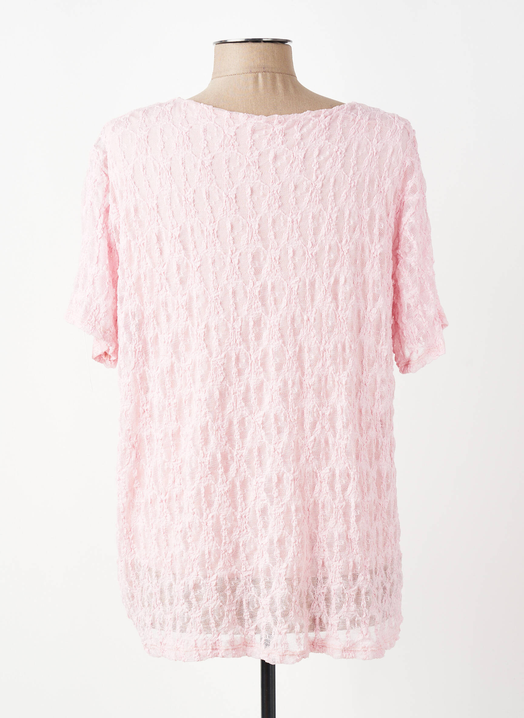 Top stretch manches courtes rose NEW COLLECTION femme