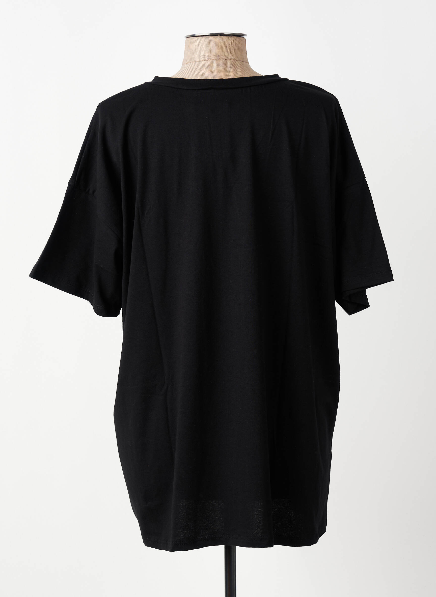 T-shirt coupe droite manches courtes noir E&F femme