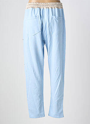 Pantalon flare taille élastique taille normale bleu MINA ROSA femme