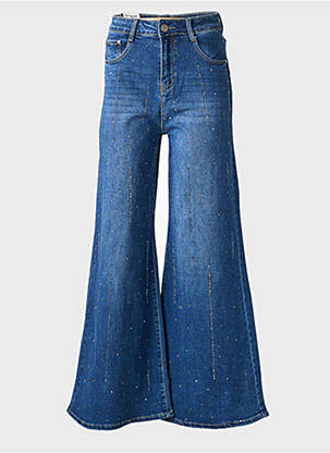 Jean coupe flare stretch taille haute bleu G-SMACK femme