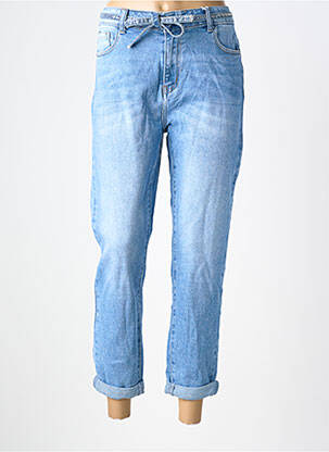 Jeans coupe droite taille haute taille haute bleu REDBERRY femme