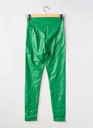 Legging tissage simili-cuir taille normale vert PANT'S femme