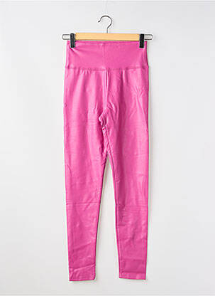 Legging tissage simili-cuir taille normale rose PANT'S femme