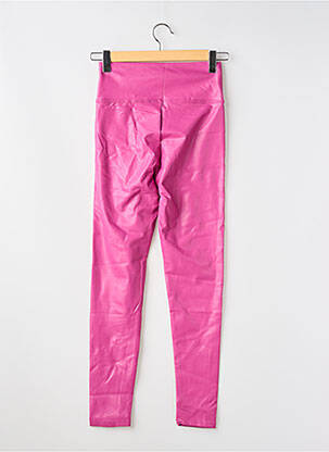 Legging tissage simili-cuir taille normale rose PANT'S femme