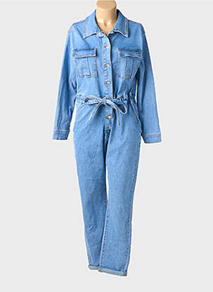 Combi-pantalon fermeture boutonnée sur le devant manches longues bleu G-SMACK femme