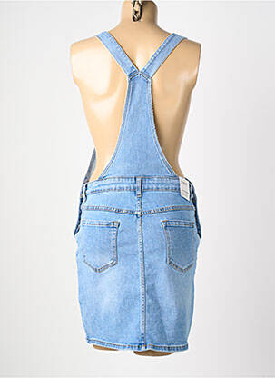 Robe mi-longue coupe cintrée fines bretelles bleu G-SMACK femme