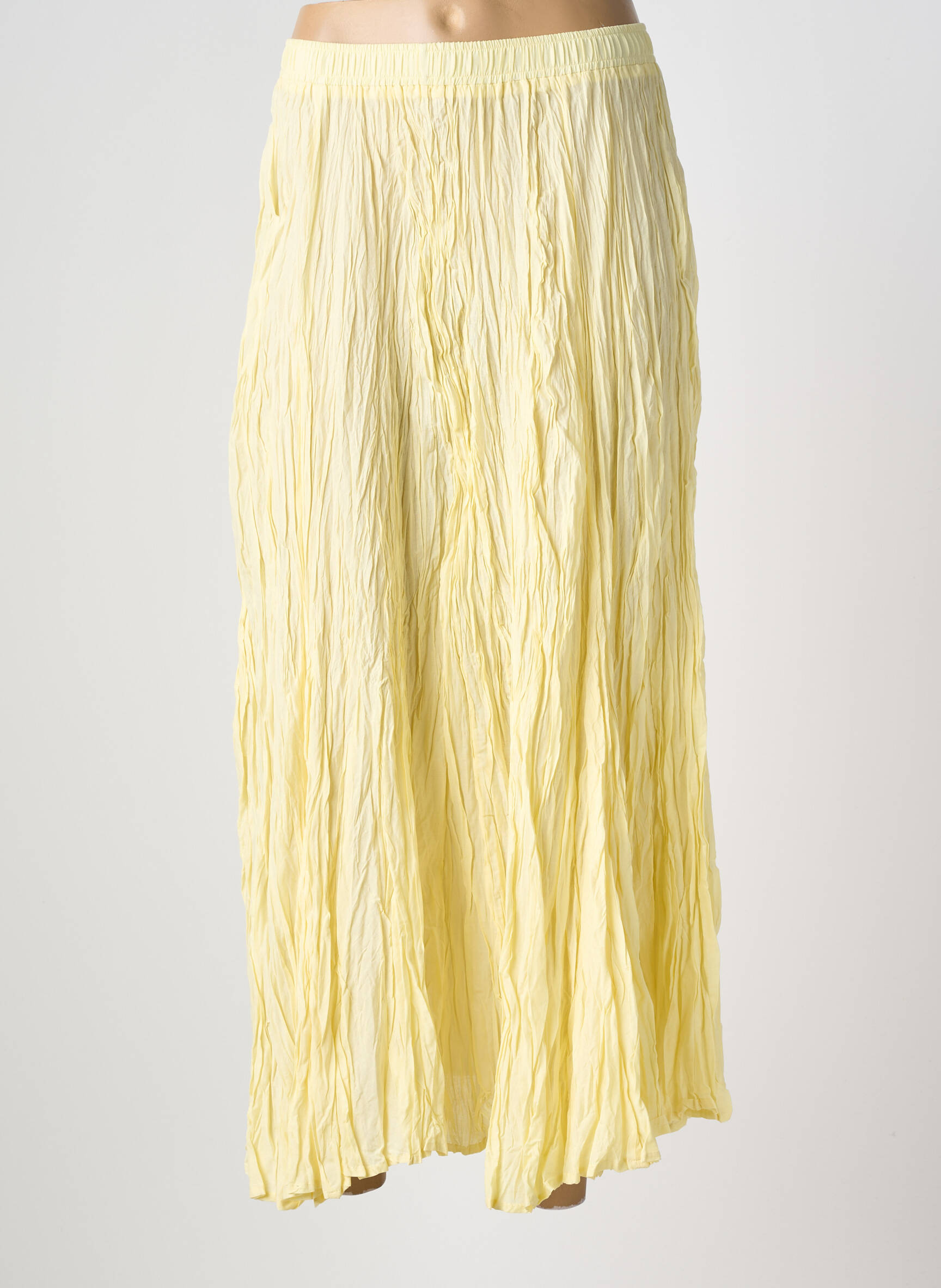Jupe longue coupe fluide jaune COUTUREVE femme